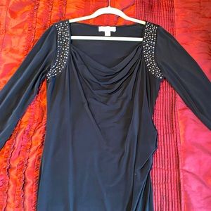 Michael Kors black long sleeve cocktail dress.